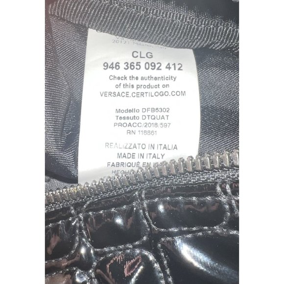 Versace Black Patent Leather Crossbody Bag - Picture 6 of 7